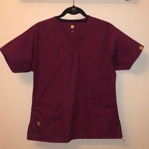 WonderWink Scrub Top - Wine